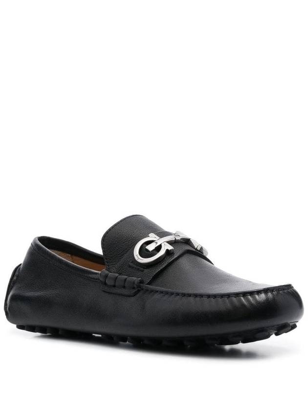 Gancini Ornament Driving Shoes Black - SALVATORE FERRAGAMO - BALAAN 3