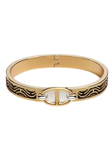 Mini Clic Chaine D'Ancre Bracelet Gold Black - HERMES - BALAAN 1