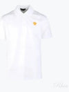 Embroidered Logo Polo Shirt White - VERSACE - BALAAN 2