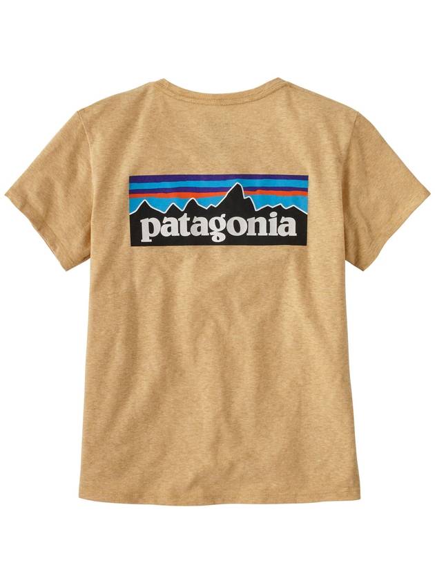 P-6 Logo Responsible T-Shirt Beeswax Tan - PATAGONIA - BALAAN 1