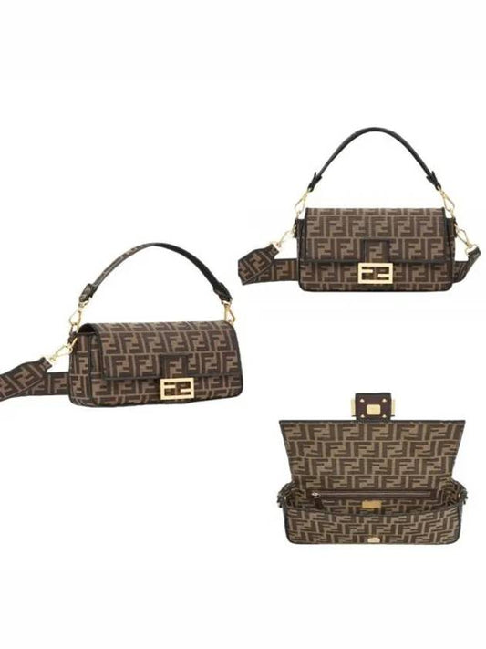 Baguette Mini Jacquard Fabric Women's Shoulder Bag Clutch Bag - FENDI - BALAAN 1