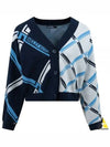 Women's NK Knit Cardigan Blue - J.LINDEBERG - BALAAN 2