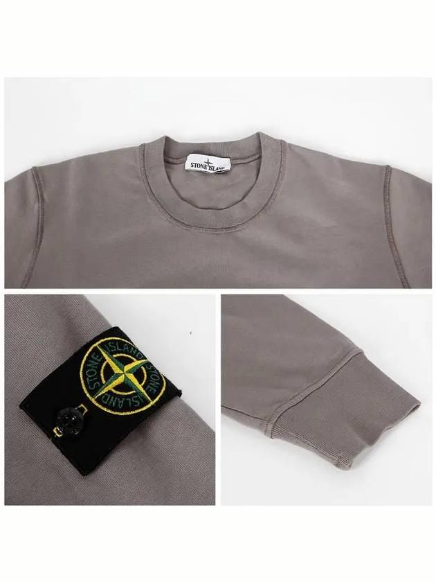 Wappen Patch Garment Dyed Sweatshirt Grey - STONE ISLAND - BALAAN 6