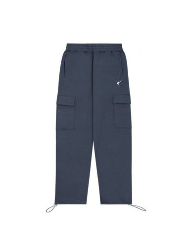 Special Wool Cargo Straight Pants Exotic Blue - CETO - BALAAN 1