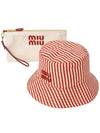 Reversible Bucket Hat Pouch Bag Set Red - MIU MIU - BALAAN 4