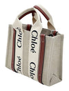 Women s Woody Logo Tote Bag Small BROWN TU CHC22AS397I26WOODY90U - CHLOE - BALAAN 3