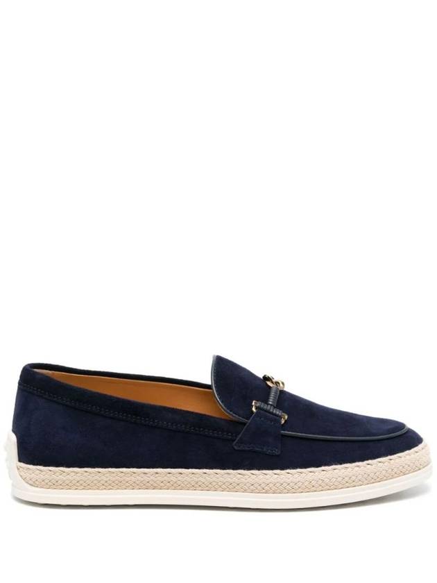 metal-embellished raffia suede loafers - TOD'S - BALAAN 1