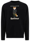 Logo Print Sweatshirt Black - BARBOUR - BALAAN 2