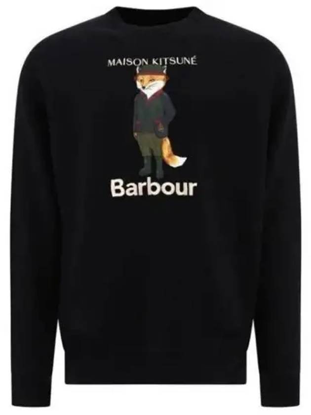 Logo Print Sweatshirt Black - BARBOUR - BALAAN 2