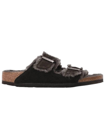 Arizona Shearling Medium Sandals Mocha - BIRKENSTOCK - BALAAN 1