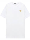 Gold Heart T Shirt White AZT2160514 - COMME DES GARCONS PLAY - BALAAN 1