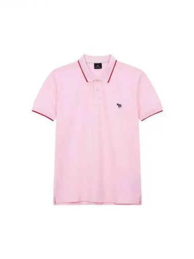 PS zebra patch pique polo shirt pink 271254 - PAUL SMITH - BALAAN 1