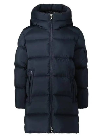 Moncler Kids 8 10 MARAT hood long padding navy - MONCLER - BALAAN 1