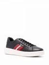 Stripe Low Top Sneakers Black - BALLY - BALAAN 2