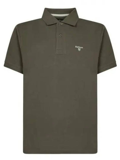 Men's Embroidered Logo Sports Polo Shirt Olive - BARBOUR - BALAAN 2