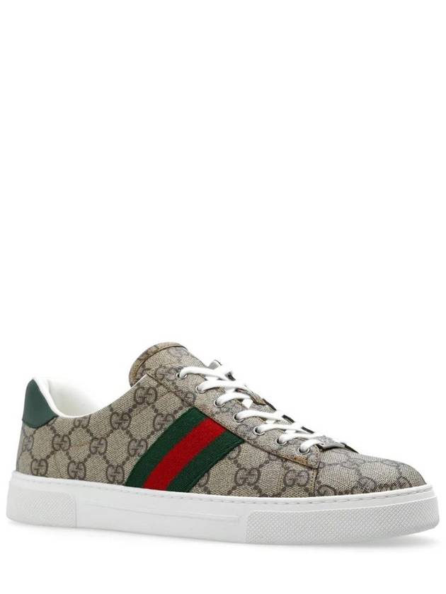 Ace GG Supreme Low Top Sneakers Beige - GUCCI - BALAAN 3