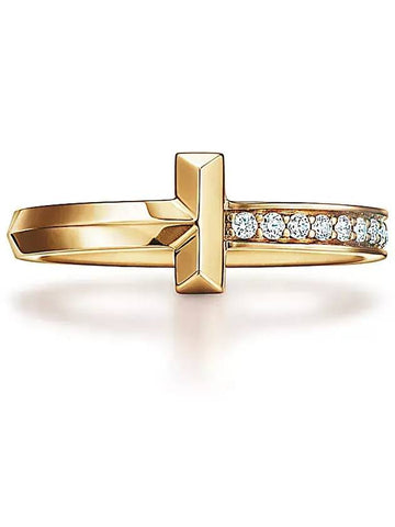 Tiffany T T1 ring yellow gold diamond setting 67795040 68489466 - TIFFANY & CO. - BALAAN 1