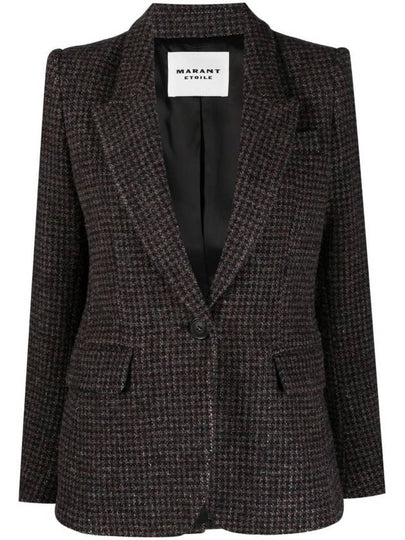 Kerstin Single Breasted Virgin Wool Blazer Jacket Brown - ISABEL MARANT - BALAAN 2