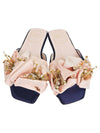 flower decorated slippers navy - ROGER VIVIER - BALAAN 4