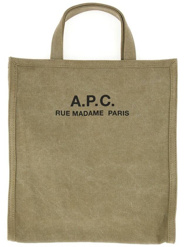 Recovery Logo Printing Cotton Tote Bag Khaki - A.P.C. - BALAAN 2