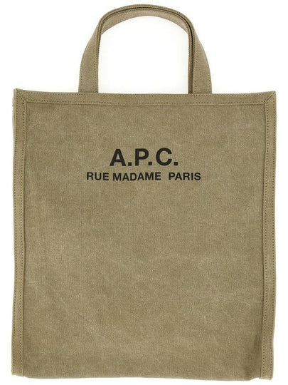 Recovery Logo Printing Cotton Tote Bag Khaki - A.P.C. - BALAAN 2