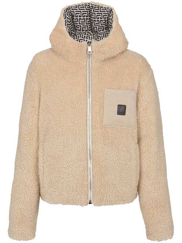 Teddy Monogram Reversible Jacket Beige - BALMAIN - BALAAN 2