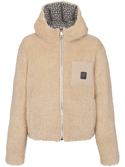 Teddy Monogram Reversible Jacket Beige - BALMAIN - BALAAN 2