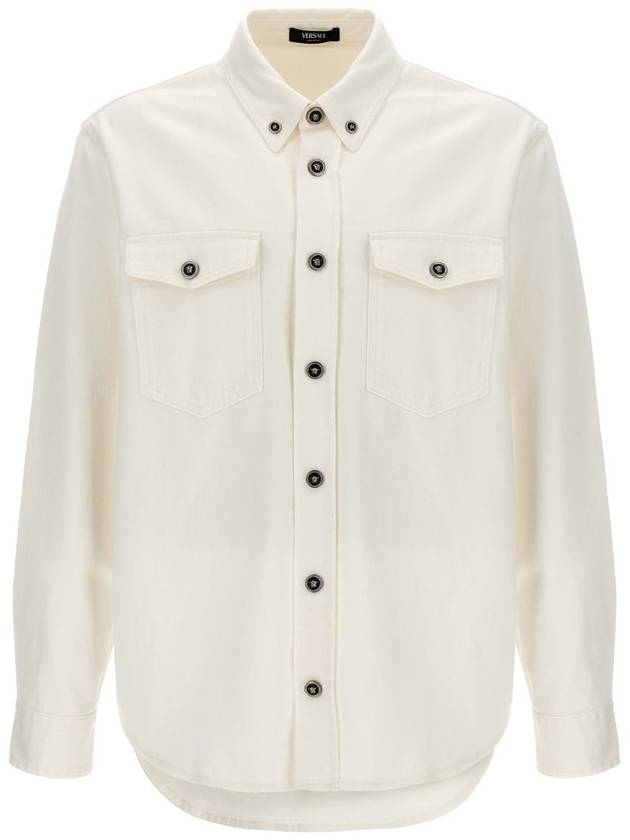 Long Sleeve Shirt 1013887 1A100321D110 White - VERSACE - BALAAN 2