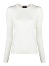 Regal Wool Crew Neck Knit Top New Ivory - THEORY - BALAAN 2