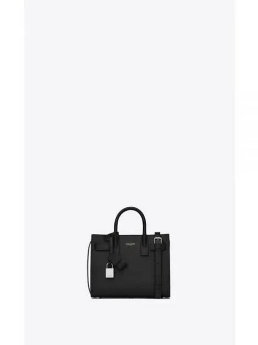 Nano Sac De Jour Grain Leather Tote Bag Black - SAINT LAURENT - BALAAN 2