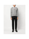 Men's Jersey Stitch V-Neck Cardigan Light Grey - THOM BROWNE - BALAAN 3