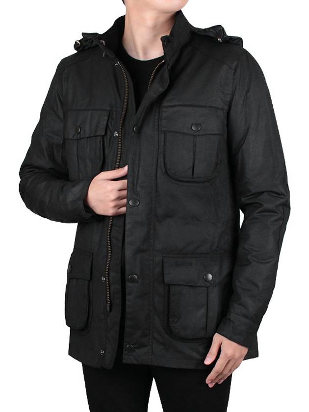 Corbridge Wax Zip-Up Jacket Black - BARBOUR - BALAAN 4