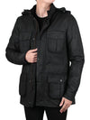 Corbridge Wax Zip-Up Jacket Black - BARBOUR - BALAAN 4