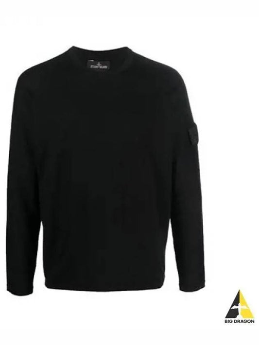 Shadow Project Logo Patch Long Sleeve T Shirt Black 78195071S - STONE ISLAND - BALAAN 1