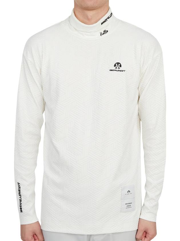 Men's Logo High Neck Long Sleeve T-Shirt Offwhite - HORN GARMENT - BALAAN 2