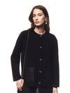 Cardigan Classic Emboss Leather Pocket Black - CHANEL - BALAAN 8