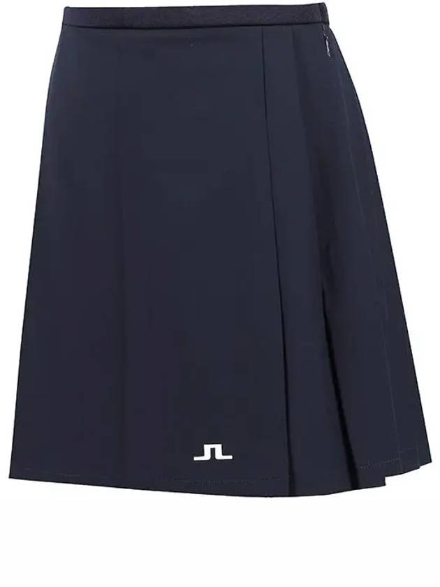 Women's Sierra Pleated Skirt Navy - J.LINDEBERG - BALAAN 3