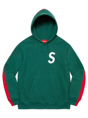 S Logo Split Hooded Sweatshirt Dark Green - SUPREME - BALAAN 1