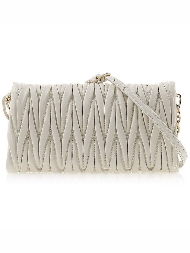 Matelasse Nappa Leather Shoulder Bag White - MIU MIU - BALAAN 4