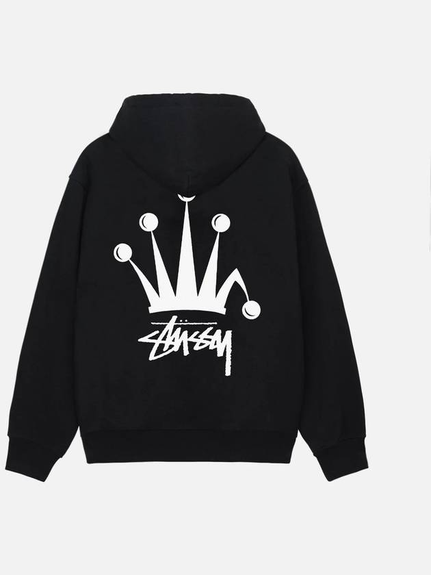 Regal Crown Hooded Zip Up Black - STUSSY - BALAAN 2