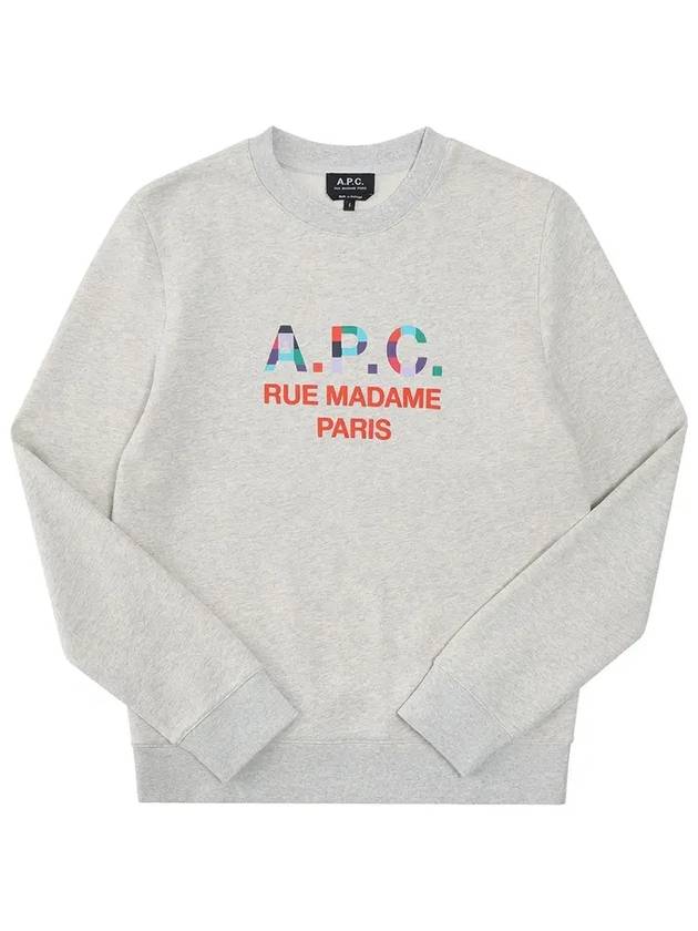 Color Block Logo Sweat Sweatshirt Ecru Ivory - A.P.C. - BALAAN 6