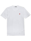 Play Men's Mini Red Heart Short Sleeve T-Shirt P1 T304 2 White - COMME DES GARCONS - BALAAN 6