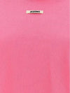 Le Sweatshirt Gros Grain Cotton Hoodie Pink - JACQUEMUS - BALAAN 5