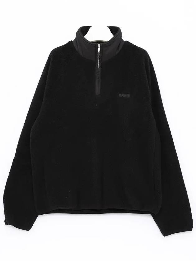 Logo Applique Fleece Sweatshirt Black - A.P.C. - BALAAN 2