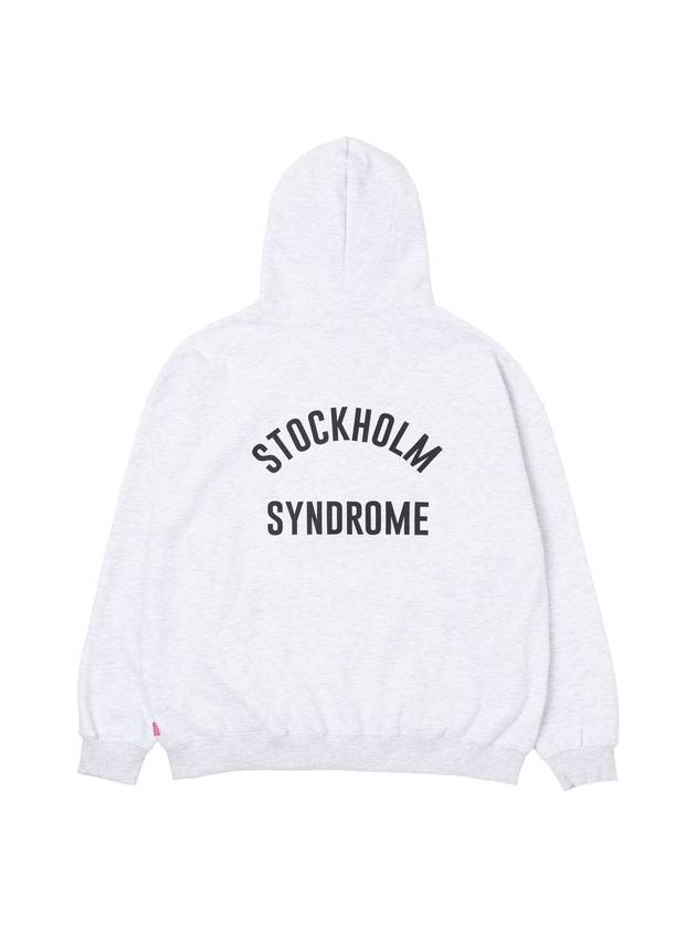 Men's Logo Print Hoodie Grey - STOCKHOLM SYNDROME - BALAAN 2