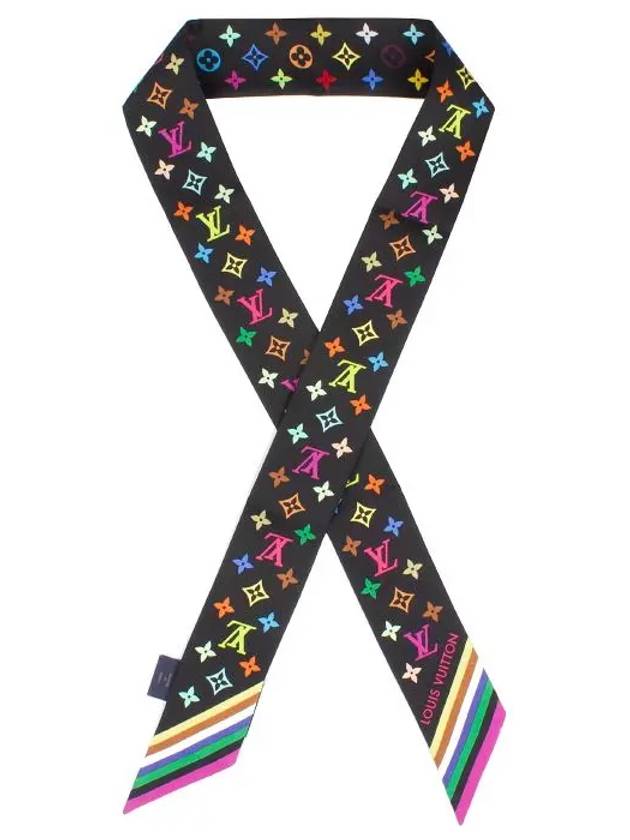 Monogram Multicolor BB Bandeau Silk Scarf Black - LOUIS VUITTON - BALAAN 2