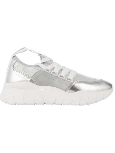 Metallic Leather Bise 267 Low Top Sneakers Silver - BALLY - BALAAN 1