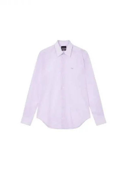 Men s Stretch Slim Fit Shirt Light Purple 270822 - EMPORIO ARMANI - BALAAN 1