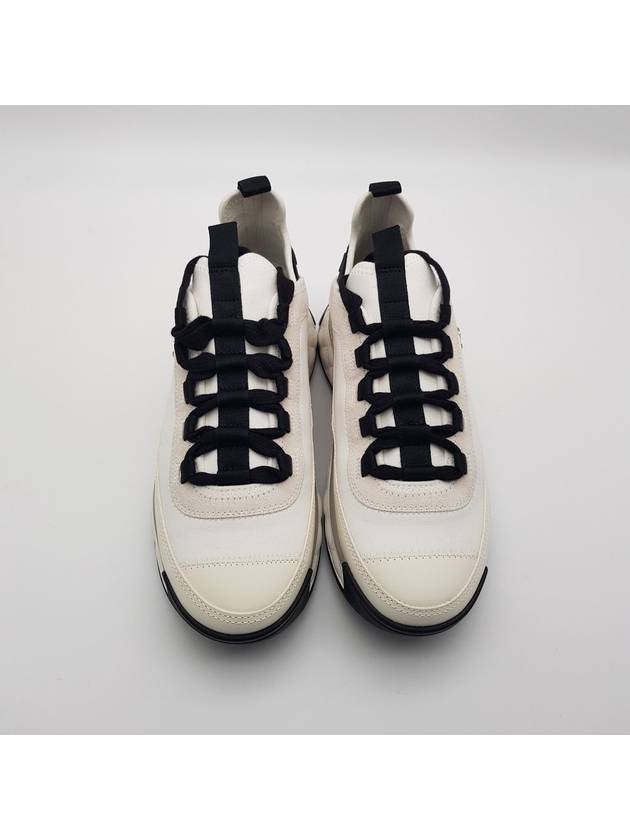 Mixed Fibers Velvet Calfskin Low Top Sneakers Ivory - CHANEL - BALAAN 6