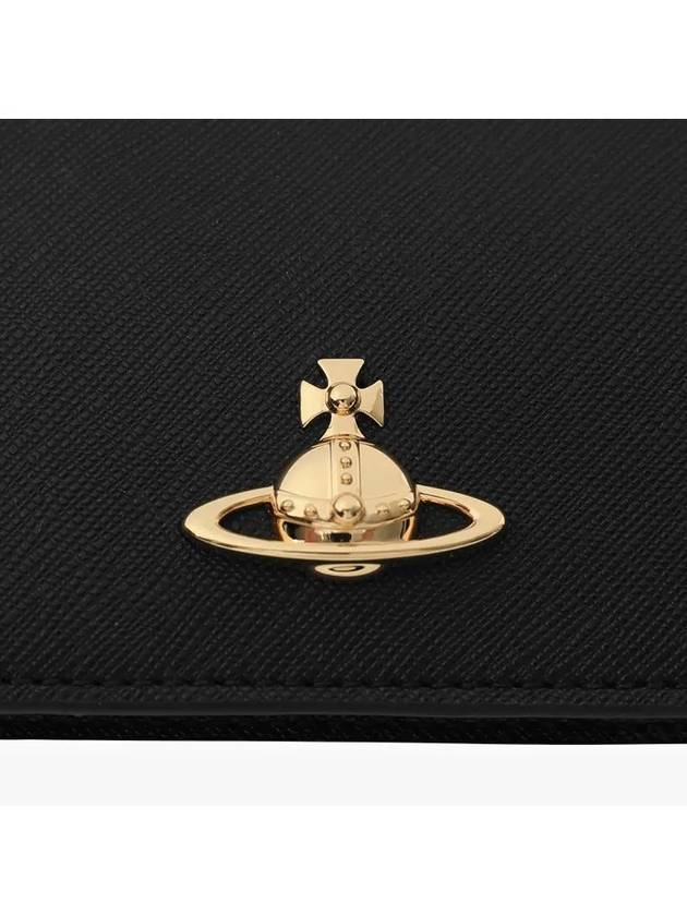 ORB Logo Half Wallet Black - VIVIENNE WESTWOOD - BALAAN 4